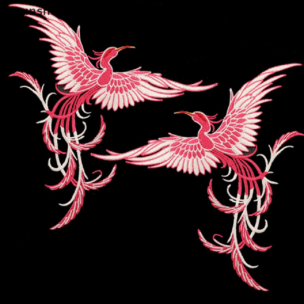 Sticker Ủi Thêu Hình Chim Phượng Hoàng Phong Cách Trung Hoa
