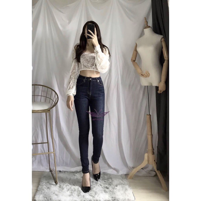 Quần jean nữ lưng cao NPSHOP skinny jeans siêu tôn dáng , quần bò nữ cao cấp dáng ôm basic | BigBuy360 - bigbuy360.vn