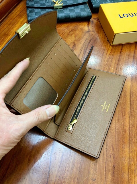 Set Ví LV cầm tay dáng dài da xịn, full box