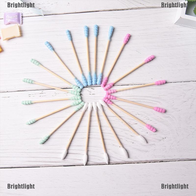 [Hàng mới về] Set 100 tăm bông cotton 2 đầu chuyên dùng cho trang điểm