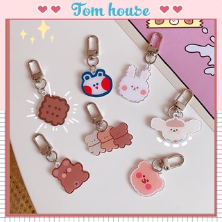 Móc chìa khóa balo họa tiết chú gấu hoạt hình dễ thương Tom House