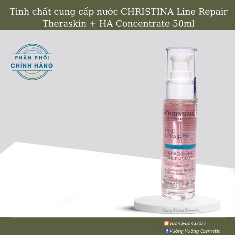 Tinh chất cung cấp nước phục hồi da HA CHRISTINA Line Repair Theraskin + HA Concentrate 50ml