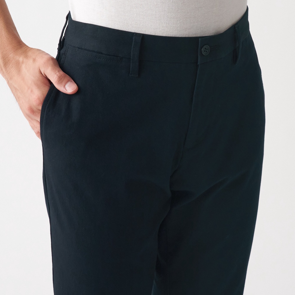 Muji Quần Chino Slim Co Giãn 4 Chiều / Độ Dài Ống 76 Cm