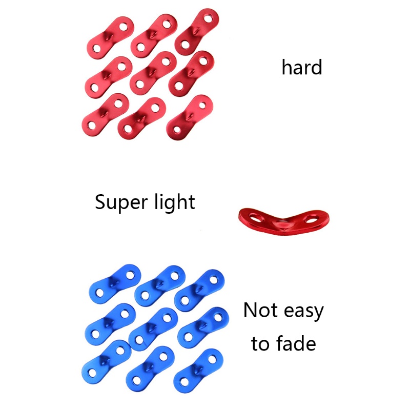 Bộ 10 Móc Khóa Dây Lều Trại Bằng Hợp Kim Nhôm Chống Trượt Tiện Dụng