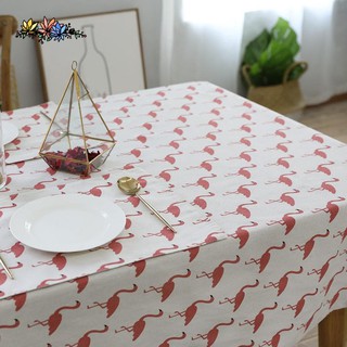 Khăn trải bàn canvas hồng hạc