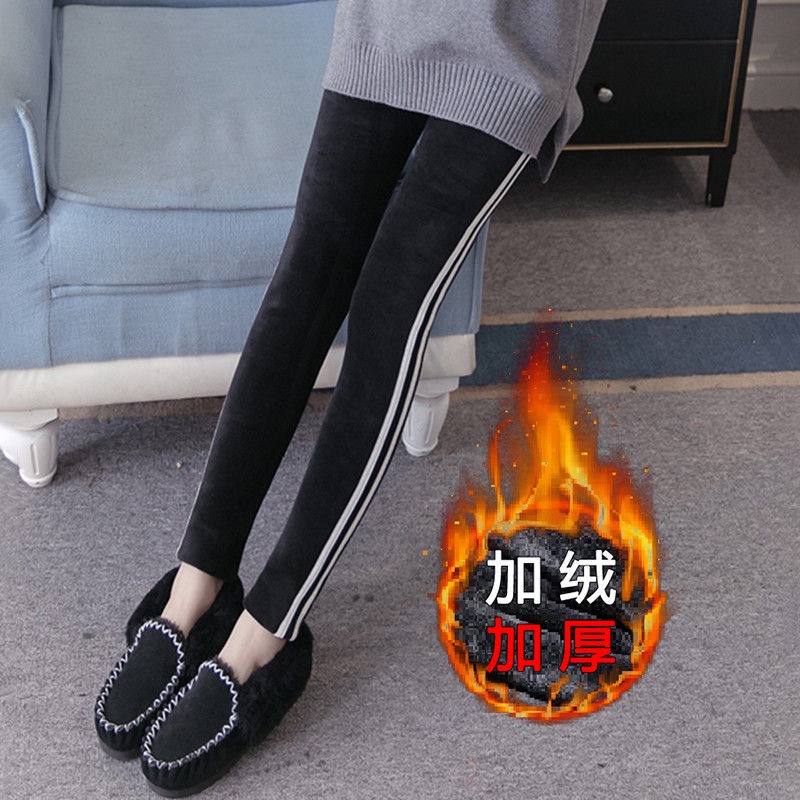 Quần legging nhung vàng dày dặn lót mặc ngoài thu đông cho nữ co giãn cao phong cách Hàn Quốc mẫu mới tôn dáng | BigBuy360 - bigbuy360.vn