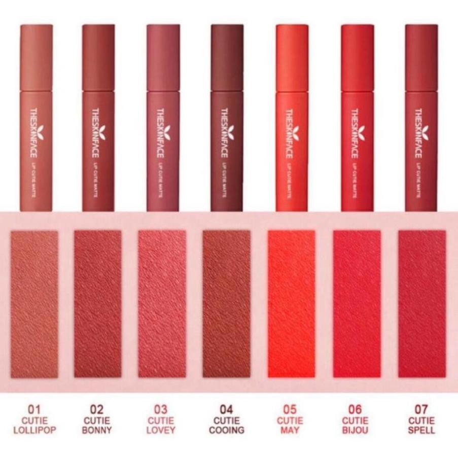 Son kem lì The Skin Face Lip Cutie Matte