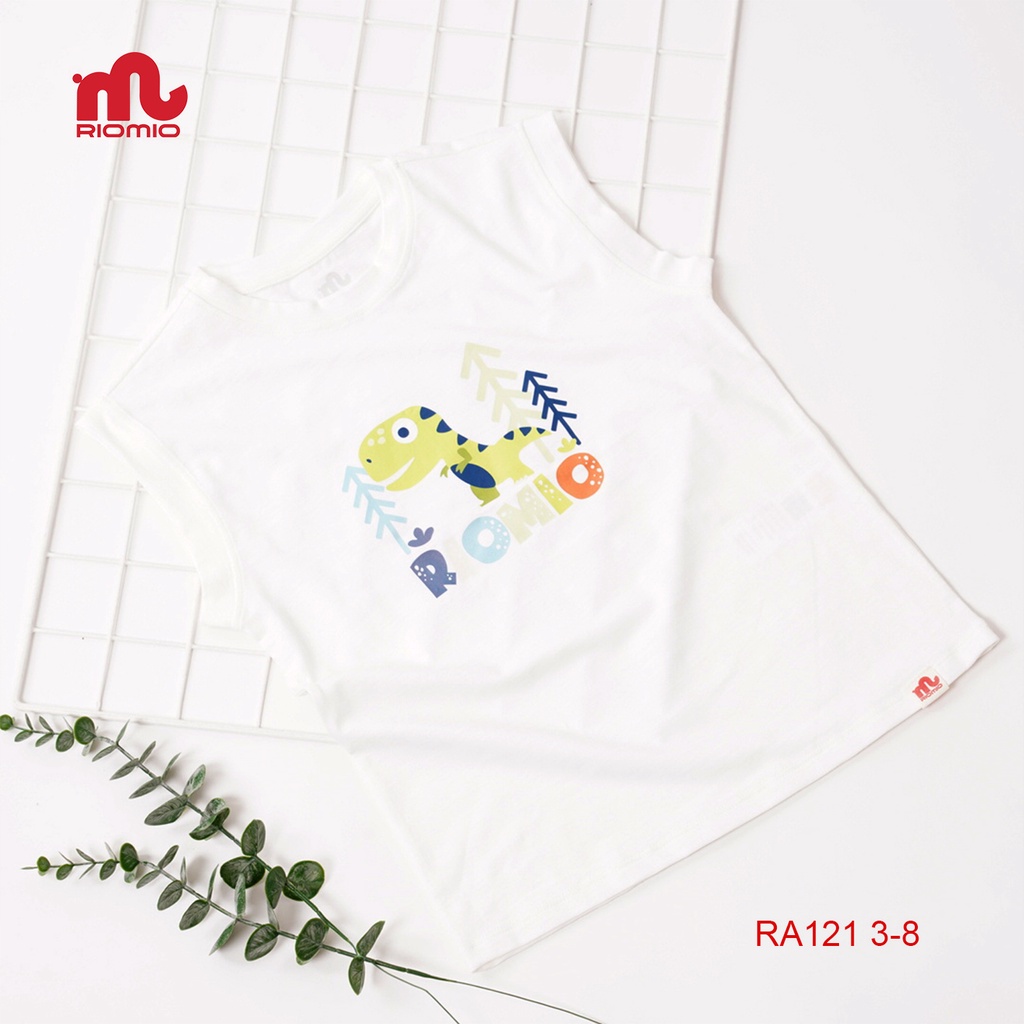 Áo thun bé trai chính hãng Riomio chất liệu 100% cotton mềm mịn, thấm hút in hình khủng long 𝐒𝐩𝐚𝐜𝐞𝐬𝐡𝐢𝐩 - RA121