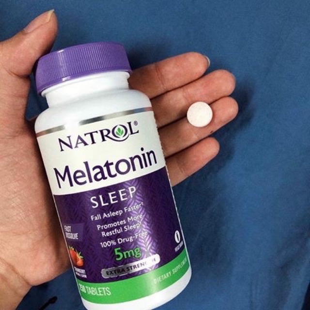 Natrol Melatonin Sleep 5mg giúp ngủ ngon sâu giấc hơn