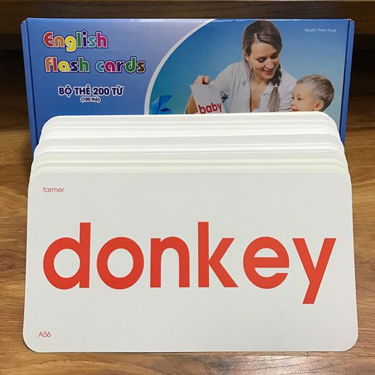 Thẻ Giáo Dục Sớm Flash Card học tiếng Anh cho bé học liệu Glenn Doman