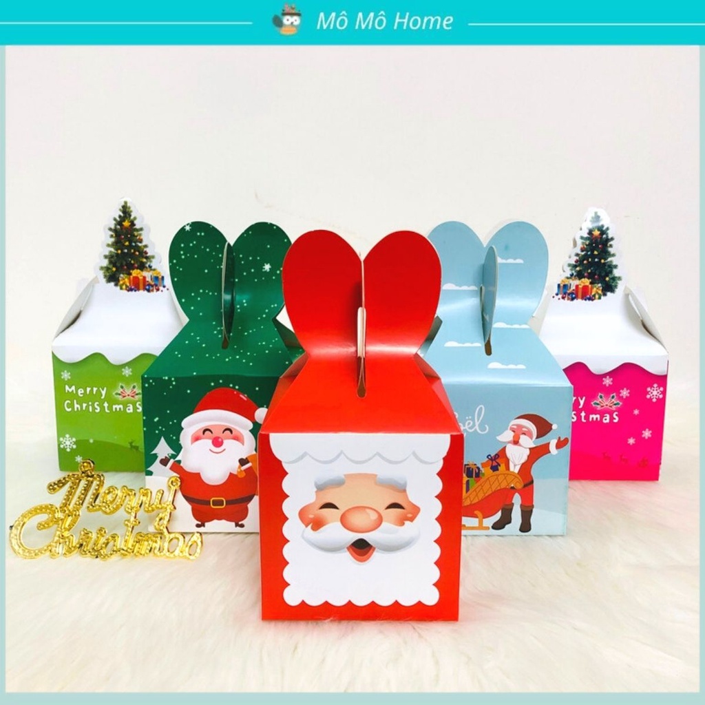 Hộp quà noel, hộp đựng quà giáng sinh bằng giấy cho bé nhiều mẫu đa dạng