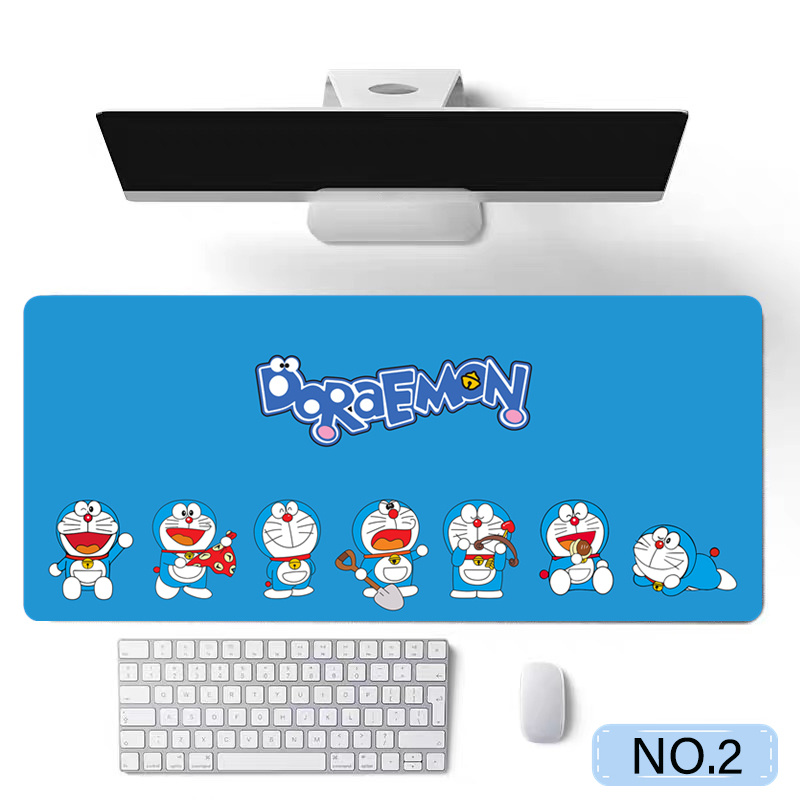 Tấm Lót Chuột Và Máy Tính Cỡ Lớn In Hình Doraemon Dễ Thương