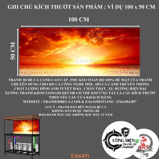 Tranh 3d dán bể cá trang trí bể cá nhiều kích thướt chọn lựa