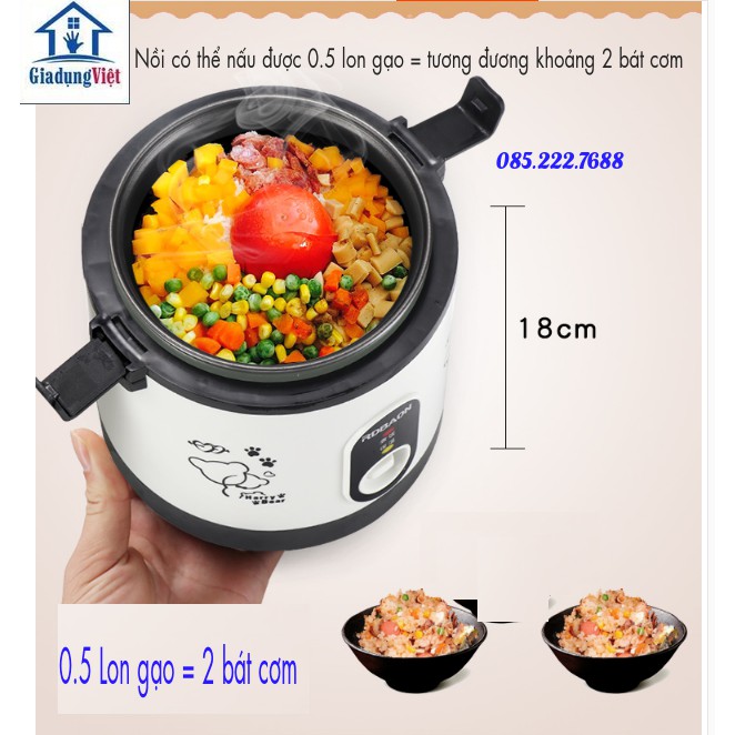 Nồi cơm điện mini KENLY có quai xách - Bảo hành 3 tháng