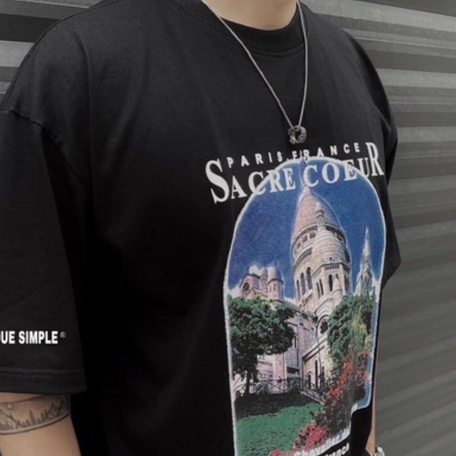 Áo thun tay lỡ nam nữ in hình Châu Âu , Vải Cotton Form Oversize - SELECTED.STORE