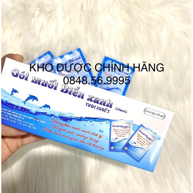 5 Gói Muối biển xanh Tâm Việt 4.5g - Vệ sinh mũi, miệng, họng, rửa vết thương, pha nước muối sinh lý