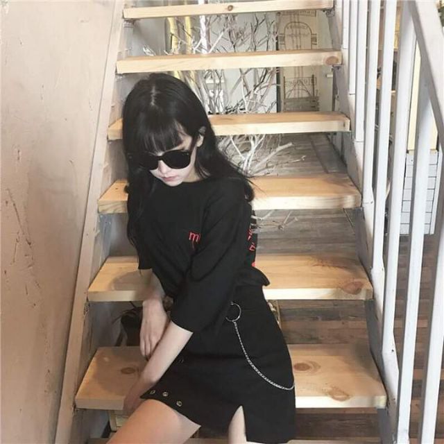 Chân Váy Xếp ly Kaki đen Chữ A Dáng ngắn Váy Thiết Kế | BigBuy360 - bigbuy360.vn