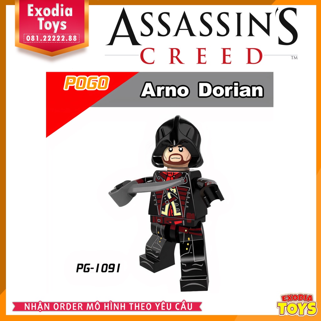 Xếp hình Minifigure nhân vật trò chơi Assassin's Creed - Đồ Chơi Lắp Ghép Sáng Tạo - POGO PG8086