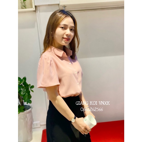 Sơ mi cổ đức tay chuông Giangkoivnxk