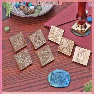 Con dấu hình vuông vintage dùng trang trí lưu bút DIY