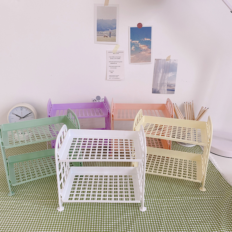 Winzige Macaron Color Storage Rack Cosmetics Stationery Desktop Decorate