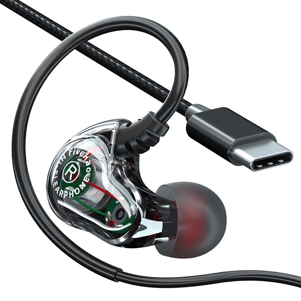 610a Model Type-c Tai nghe treo tai có dây Trò chơi thể thao In-ear Thích hợp cho Huawei Xiaomi