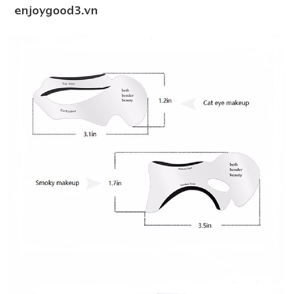 Thẻ kẻ mắt bằng nhựa hỗ trợ kẻ mắt hoặc lông mày trang điểm