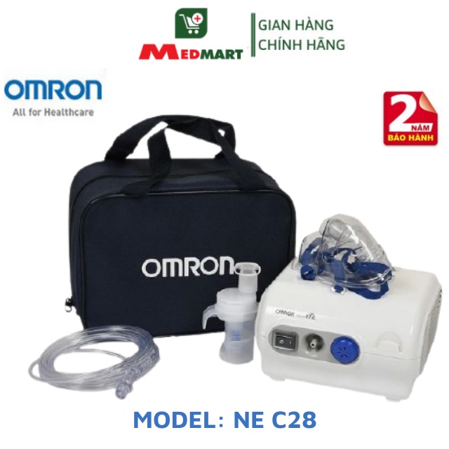 Máy Xông Khí Dung, Mũi Họng OMRON NE - C28 Nhật Bản, Medmart