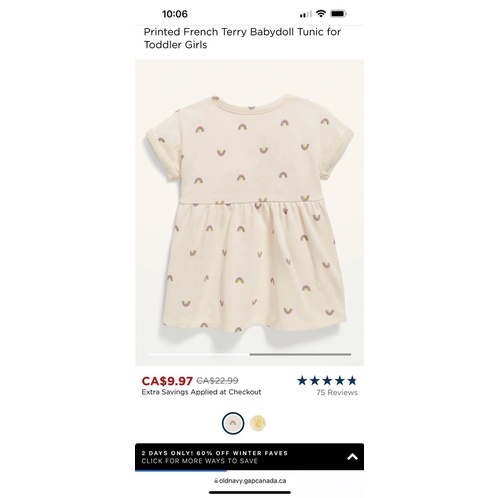 Váy Cotton da cá Oldnavy bé gái onweb