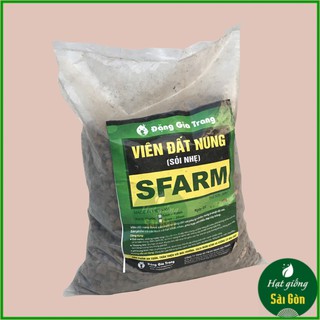 Viên đất nung SFARM size 5-10 mm sỏi nhẹ trồng cây hoa kiểng, cây thủy canh, phong lan 3KG