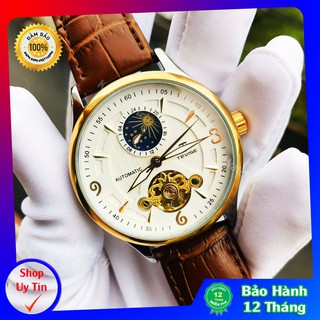 💥CHÍNH HÃNG💥 Đồng Hồ Nam TEVISE T820 Automatic Full Box Chống Nước, Chống xước, Đồng Hồ Cơ Dây Da Mặt Kính Tròn Sapphire
