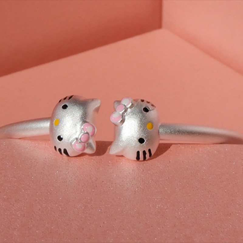 925 Silver Plated Bracelet Lovely Hello Kitty Shape