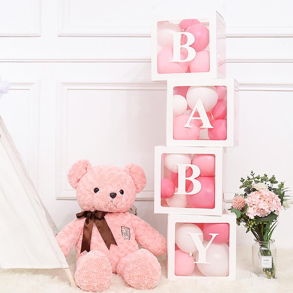 Hộp Bong Bóng Trong Suốt Hình Chữ Cái Từ A-Z 27 * 27cm Trang Trí Tiệc Balloon Box Birthday Wedding Party Decoration Backdrop Baby Shower Decor for Birth of Kids