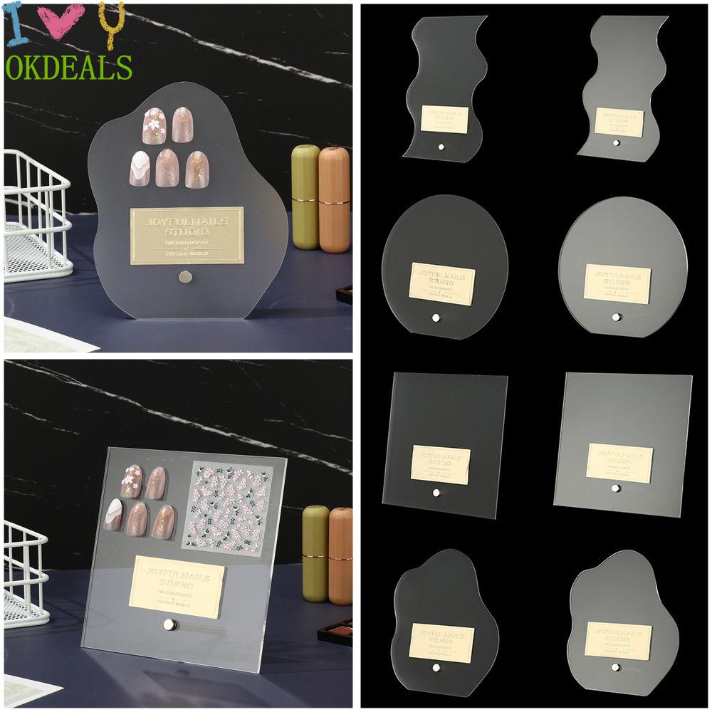 [Hàng mới về] Bảng trưng bày móng tay giả nghệ thuật làm từ acrylic màu mờ trong suốt có thể tháo rời