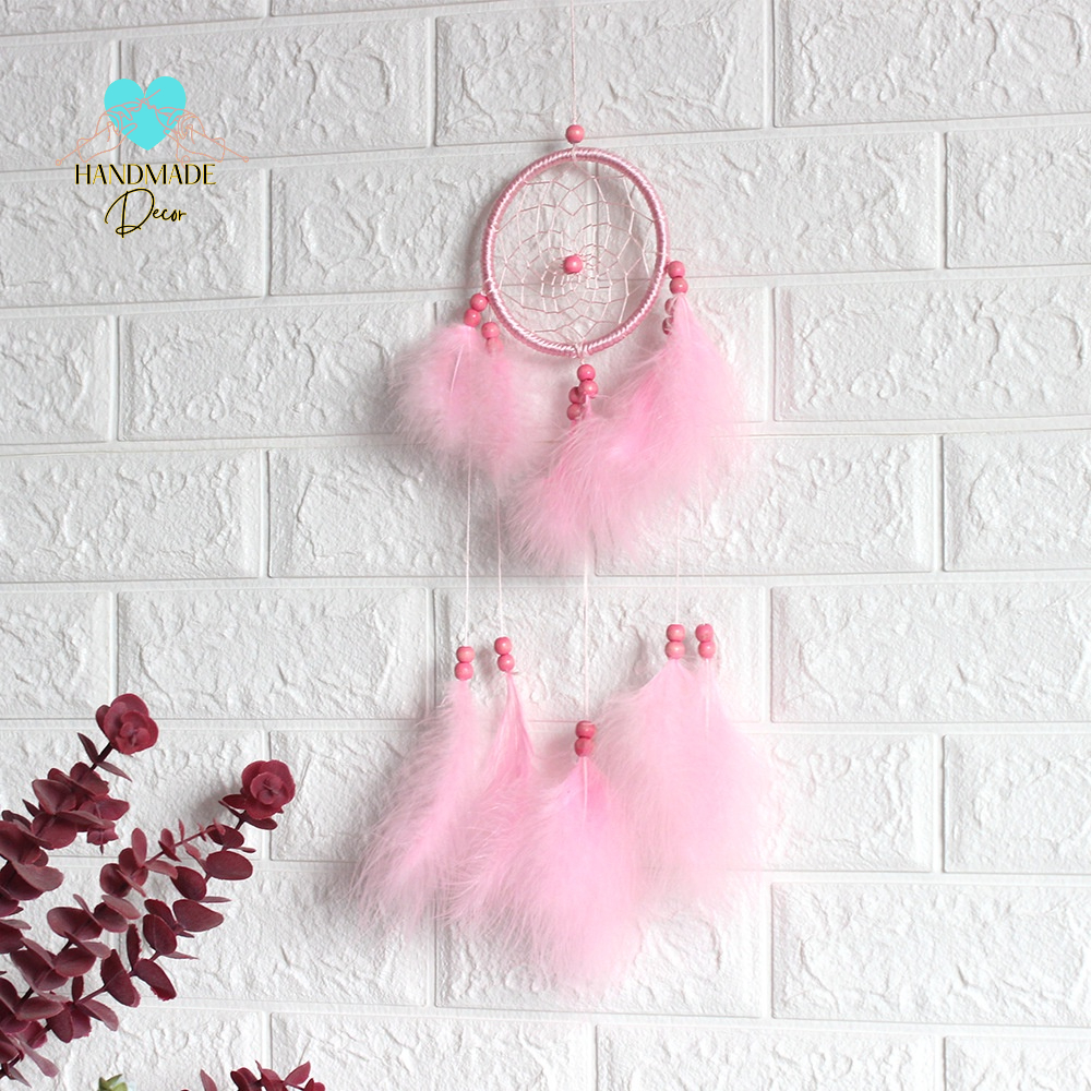 Dreamcatcher lông vũ vòng đuổi giấc mơ bảo vệ giấc ngủ an lành của mọi người