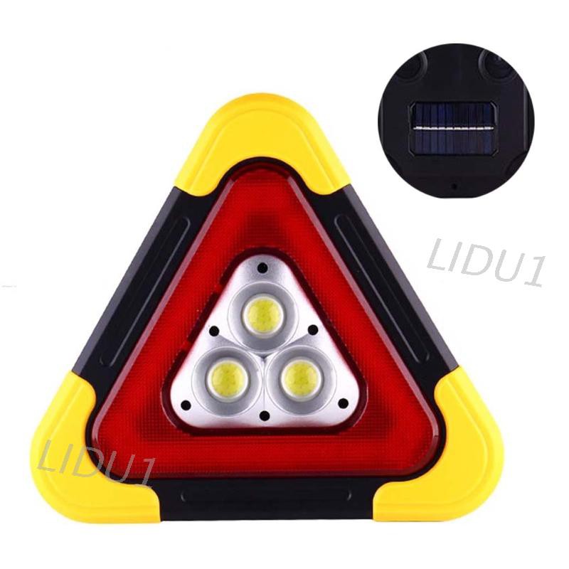 LIDU Multi Function Triangle Warning Sign Car LED Work light Road Safety Emergency
