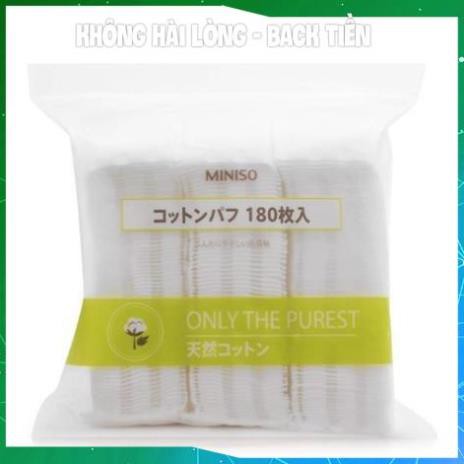 [HÀNG CHÍNH HÃNG] Bông tẩy trang COTTON Mềm Mại Mịn Miniso Nhật Bản 180 miếng KING DC Làm Sạch Bụi Bẩn Dễ Dàng | BigBuy360 - bigbuy360.vn
