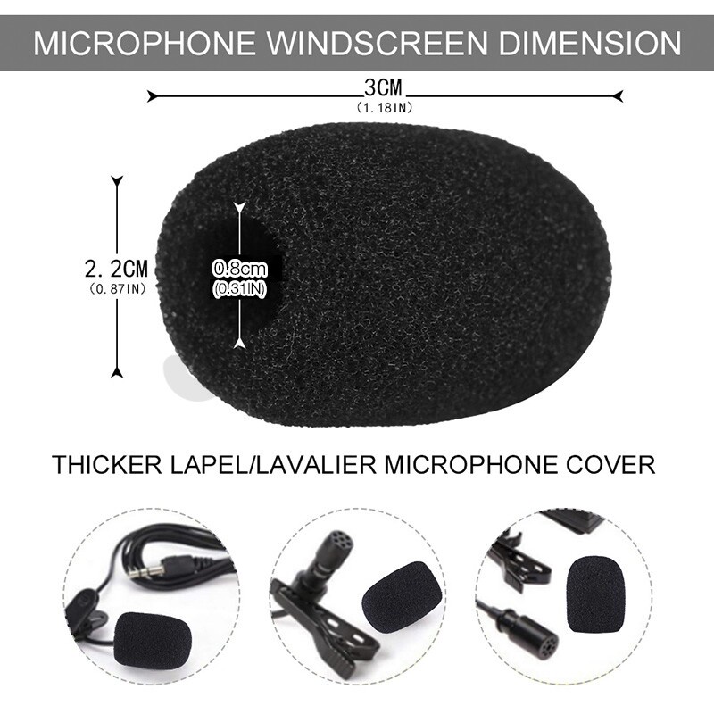 Xốp bọc đầu micro BLUEWOW ZX02 màu đen bảo vệ tiện dụng