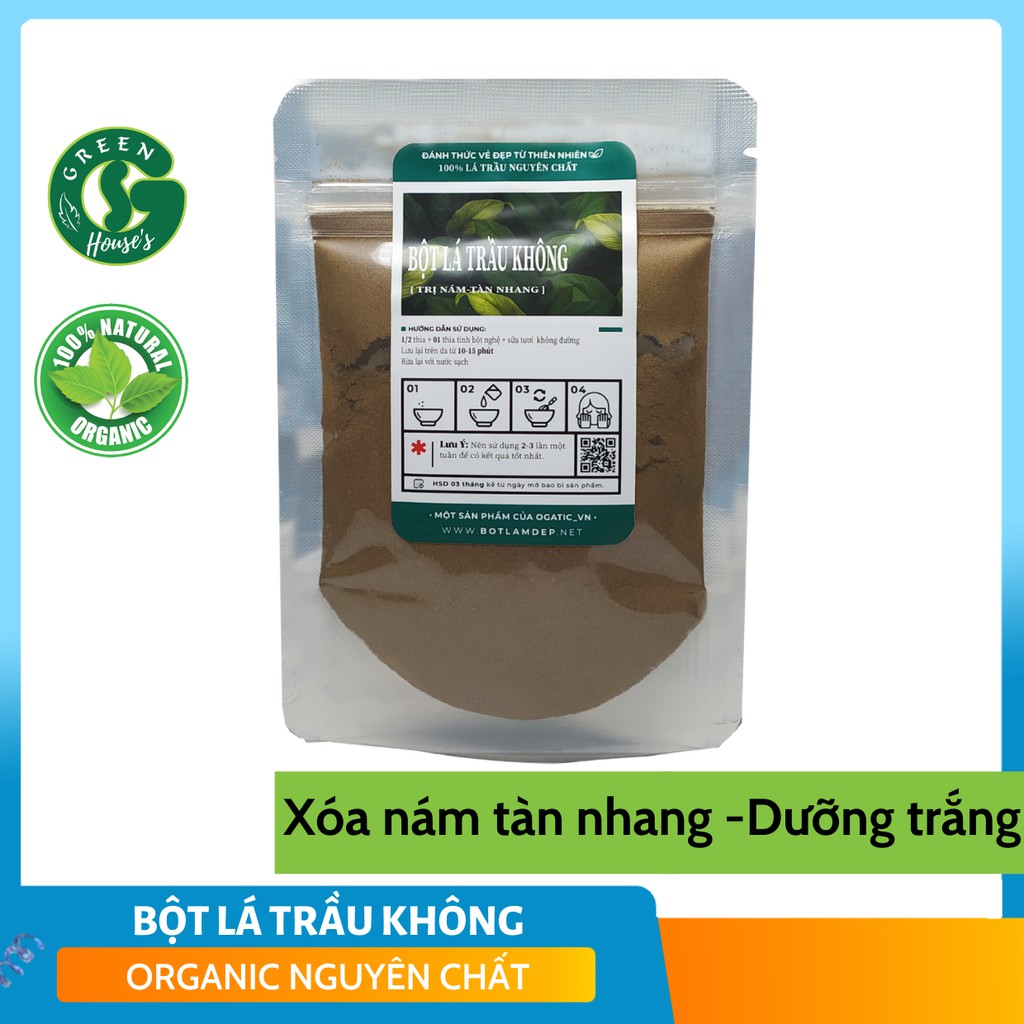 Bột lá trầu không sạch nguyên chất Organic 50gr- Handmade - B2.002