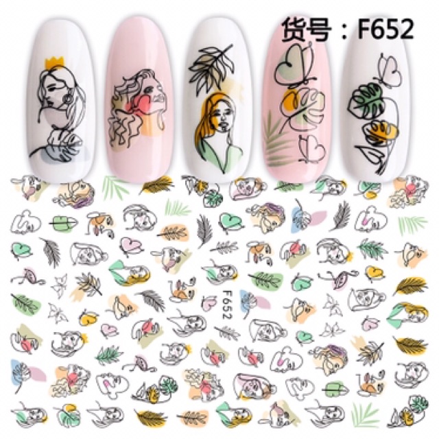 Sticker dán móng tay nail mẫu mùa hè