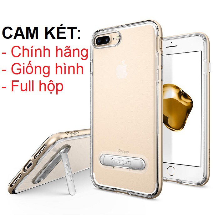 Ốp chống shok Spigen iPhone 7 trong suốt viền hồng