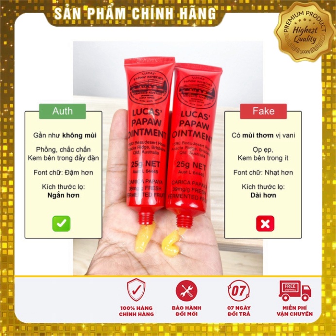 Kem đu đủ đa năng bôi ngoài da Lucas Papaw Ointment, Úc 25g giúp mờ sẹo, chàm, nẻ cho mọi lứa tuổi