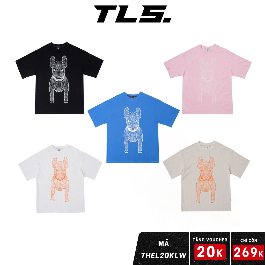 Áo phông LIFEWORK hình in con chó tay lỡ thun tee unisex form rộng TLS oversize chất liệu cotton thời trang nam nữ