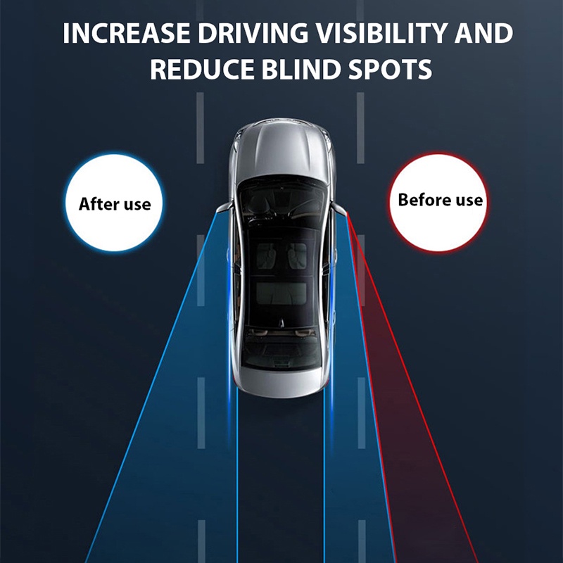 Gương chiếu hậu cầu lồi SEAMETAL xóa điểm mù xe hơi hình tròn góc rộng quan sát 360 độ không khung cao cấp