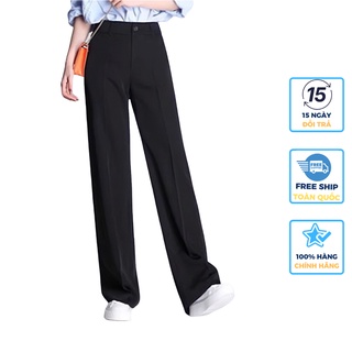 [Hàng Thiết Kế Cao Cấp] Quần Ống Suông Culottes Lưng Cao - Ống Rộng,Dáng Suông Dài Tôn Dáng,Vải Mặc Mát Thoải Mái