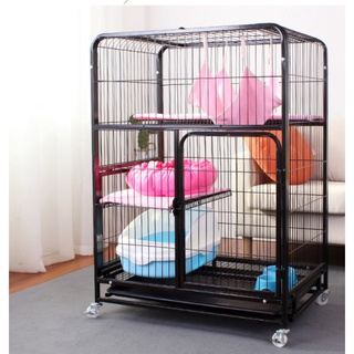 Chuồng Mèo Nan Ống 2 Tầng Có Bánh Xe Rất Tiện Lợi - Gía Rẻ - Chắc Chắn Cao 1M1