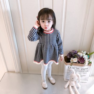 VÁY LEN KẺ SIÊU XINH CHO BÉ GÁI