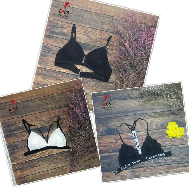 Conbo 3 áo lót bralette đen