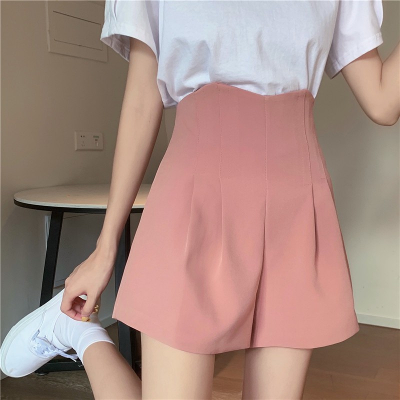 Quần Short Nữ Lưng Cao Dáng Rộng Phong Cách Hàn Quốc | BigBuy360 - bigbuy360.vn