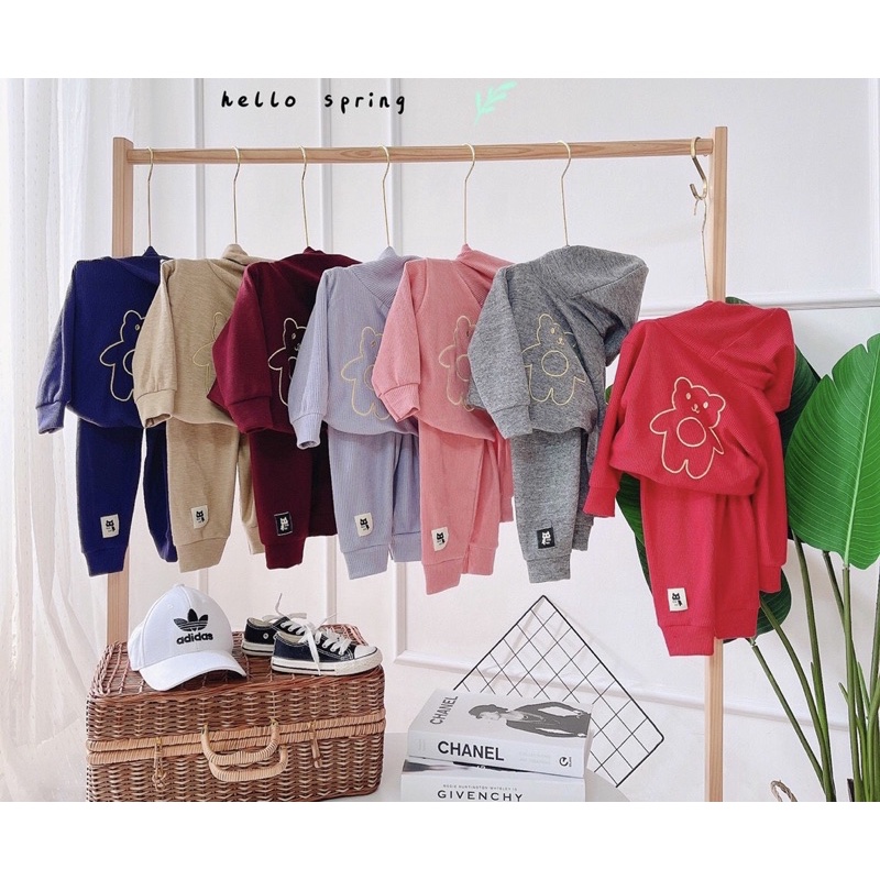 [ BEAN ] Bộ tổ ong dài tay cho bé